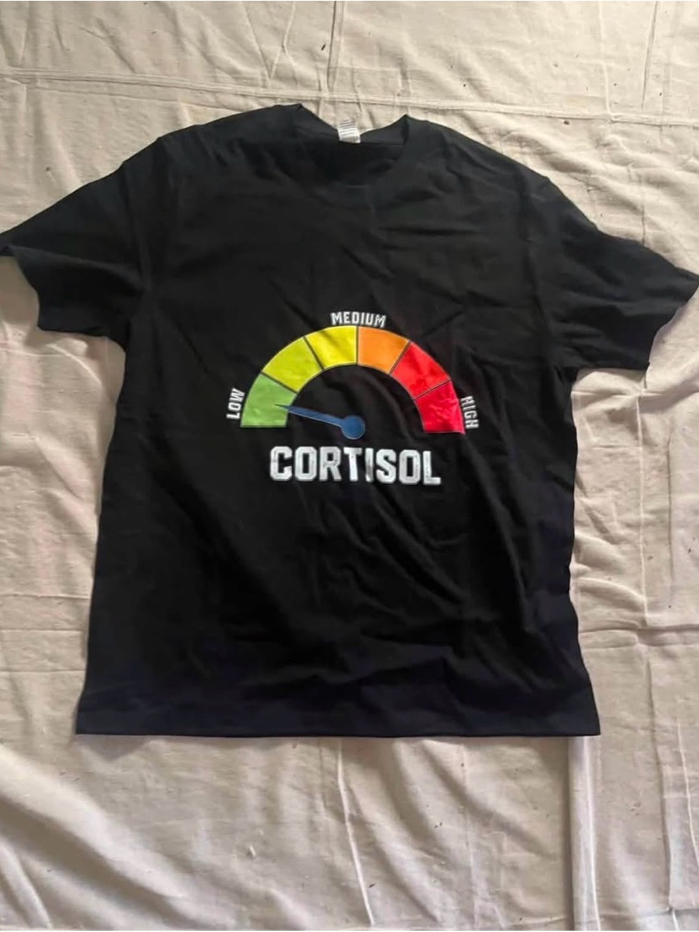 Men’s large Low Cortisol black tee